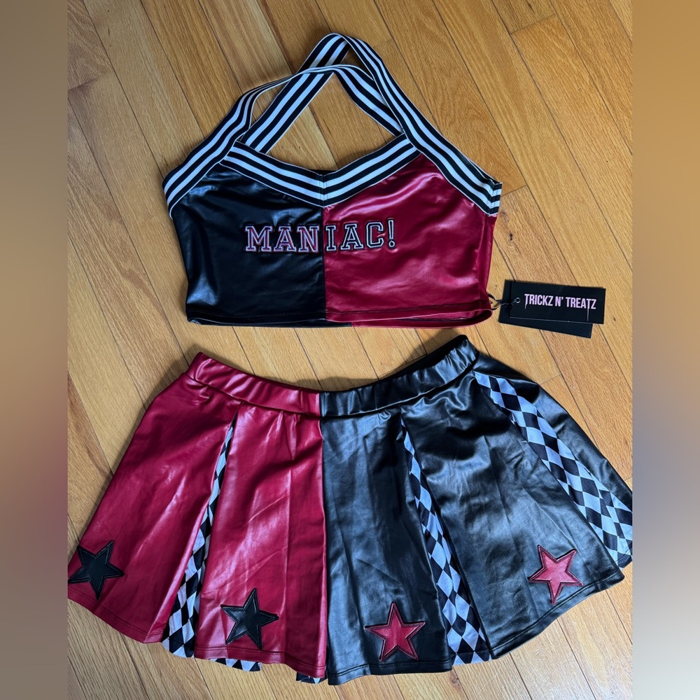 Trickz n’ Treatz Maniac Harlequin Dreams Cheerleader Costume Set